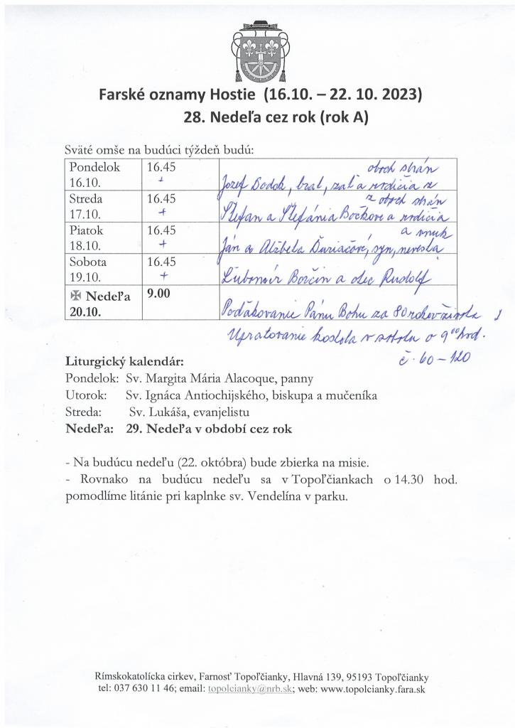 farské oznamy