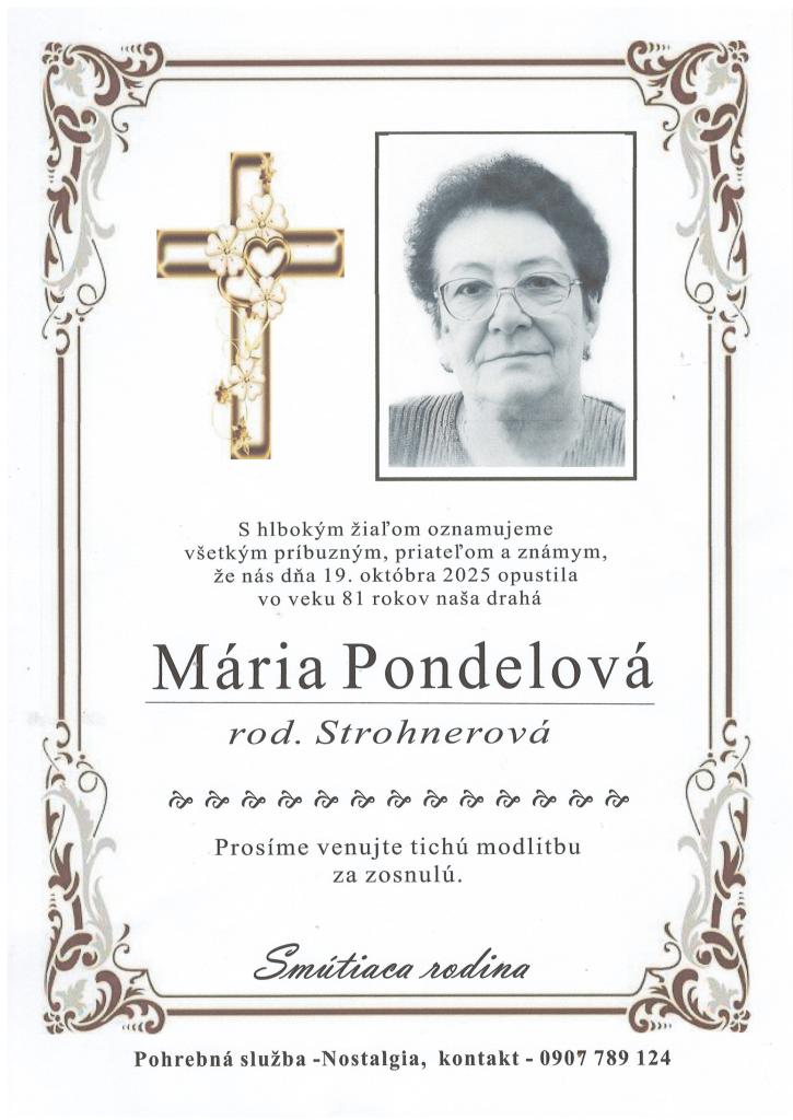 parte p. Pondelová