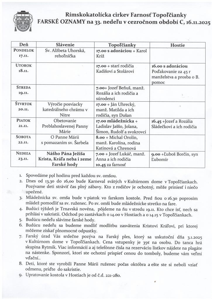 farské oznamy