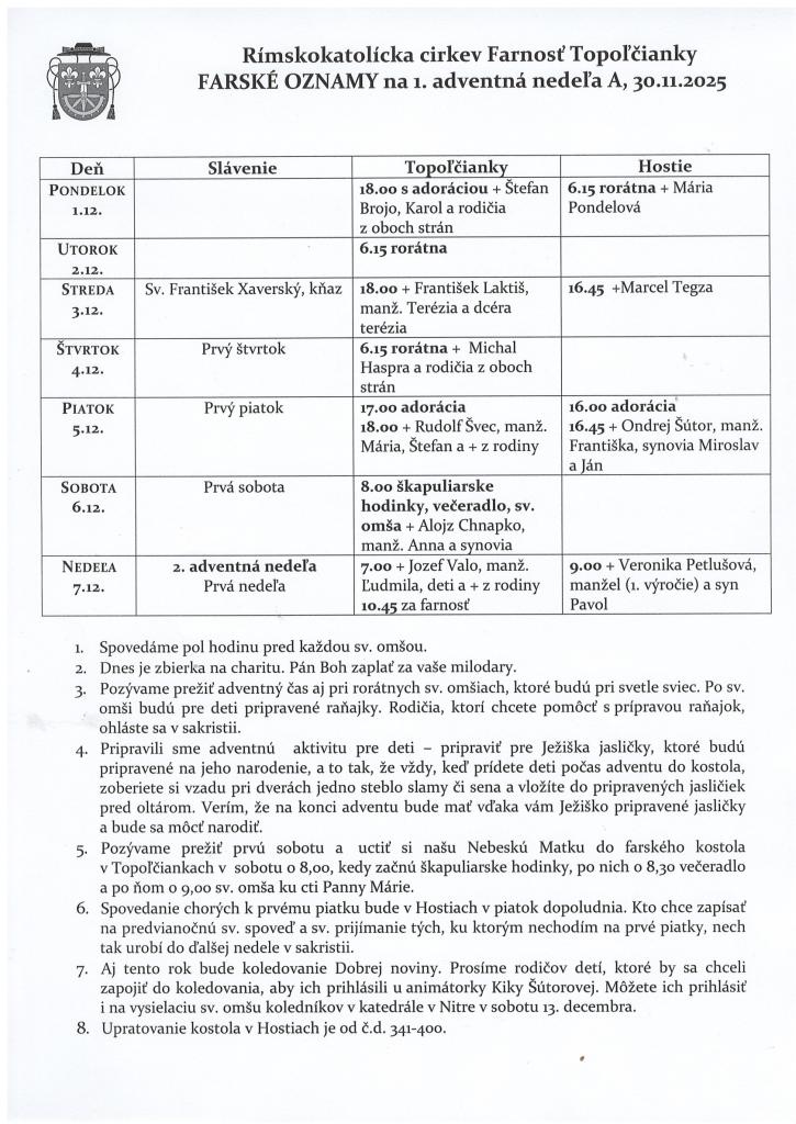 farské oznamy