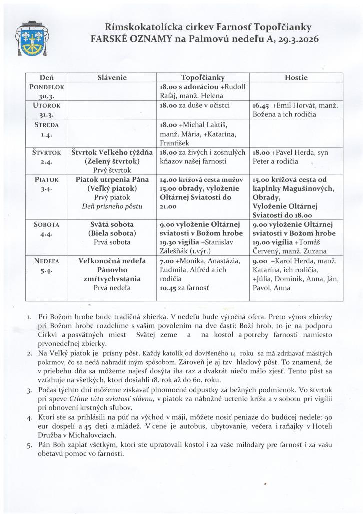 farské oznamy