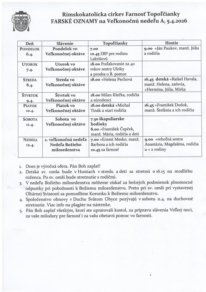 farské oznamy