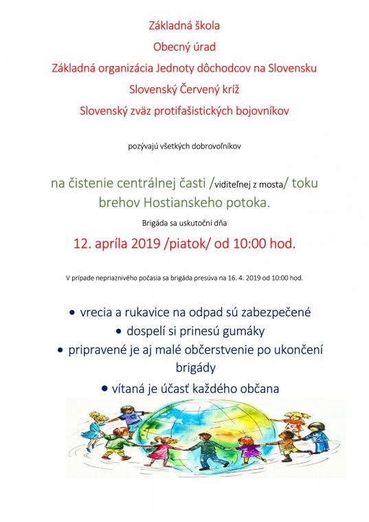 Čistenie Hostianskeho potoka