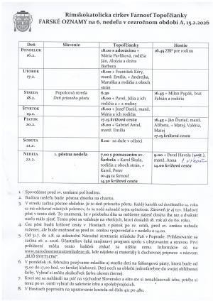 farské oznamy